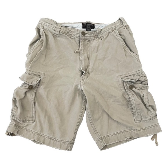 Abercrombie & Fitch Other - Abercrombie & Fitch Cargo Shorts 32 Distressed Drawstring Military Paratrooper